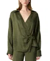 Nocturne Logo Buckle Wrap Blouse In Green