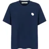 Nocturne Logo Designed Basic T-shirt In Navy Blue