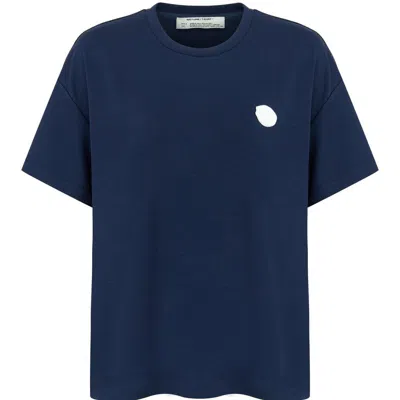 Nocturne Logo Designed Basic T-shirt In Blue