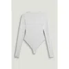 Nocturne Long-sleeve Jersey Bodysuit In White
