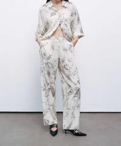 Nocturne Luster Straight Leg Trousers In Ivory In White