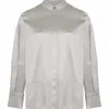 Nocturne Mandarin Collar Shirt In Grey