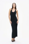Nocturne Maxi Dress With Back Accessory In Black