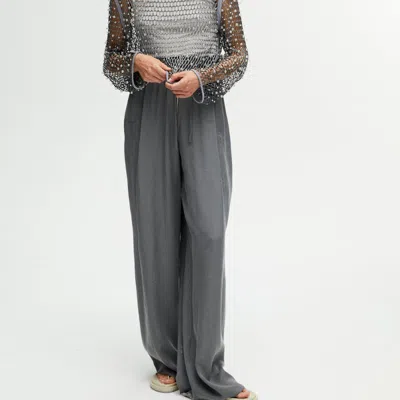 Nocturne Mesh Blouse In Gray