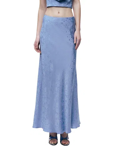 Nocturne Midi Flare Skirt In Blue
