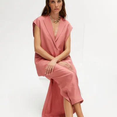 Nocturne Midi Skirt With Slits In Pink