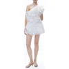 Nocturne Mini Dress With Layered Ruffle Details