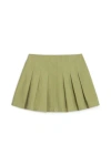 Nocturne Mini Pleated Skirt In Green