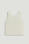Nocturne Minimalist Sleeveless Crepe Top In White