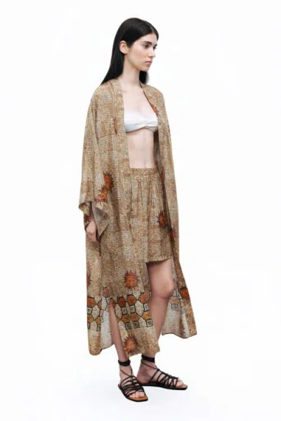 Nocturne Mosaic Patterned Kimono