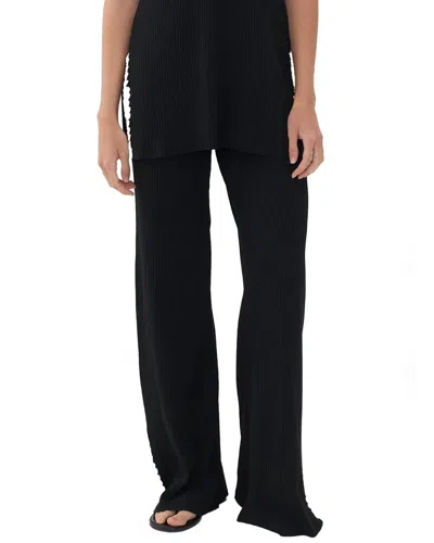 Nocturne Mother Of Pearl Beaded Knit Pant In Black