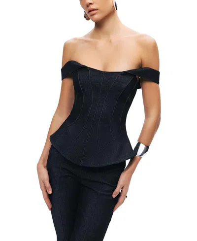 Nocturne Off-shoulder Sculpted Bustier In Black