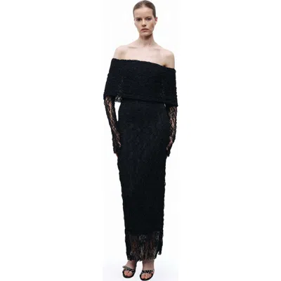 Nocturne Off-the Shoulder Lace Maxi Dress