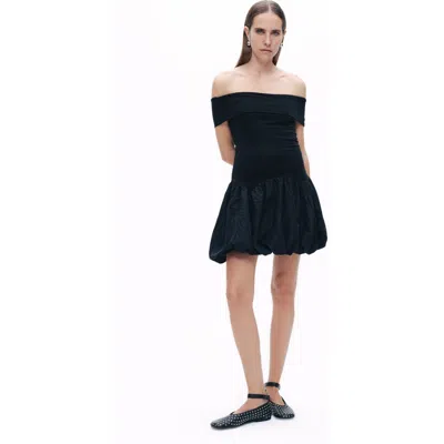 Nocturne Off The Shoulder Mini Dress In Black