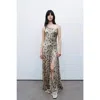 NOCTURNE NOCTURNE ONE SHOULDER PRINTED MAXI DRESS