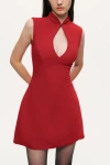 Nocturne Open-back Mini Dress In Red