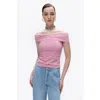 Nocturne Open Shoulder Blouse In Pink
