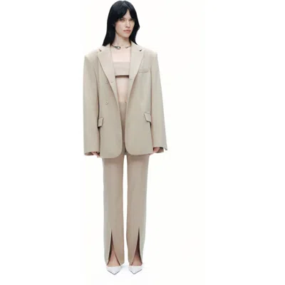 Nocturne Oversized Blazer Jacket In Beige