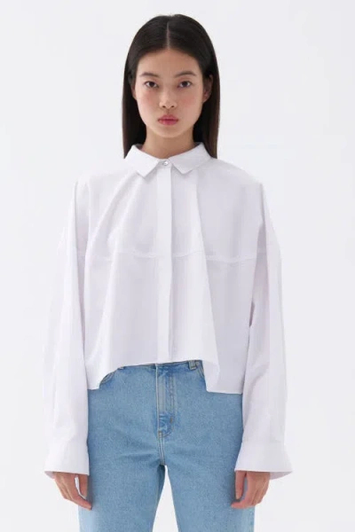 Nocturne Oversized Button-up Shirt In Ivory