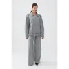 Nocturne Oversized Double-breasted Coat In Grey