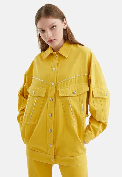 Nocturne Oversized Jacket In Yellow/orange