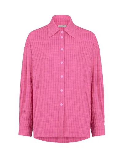 Nocturne Oversized Long Sleeve Shirt In Pink