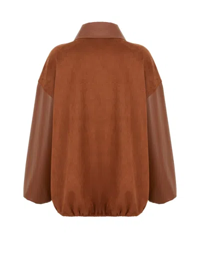 Nocturne Oversized Sweatshirt In Brown