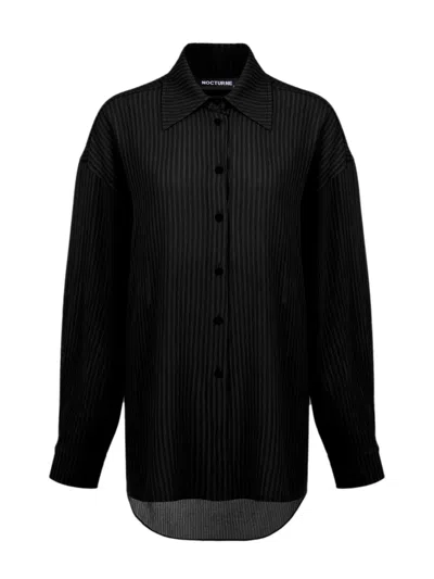 Nocturne Oversized Twin Set Shirt In Black