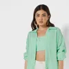 Nocturne Oversized Twin Set Shirt In Green
