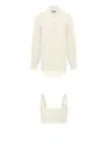 Nocturne Oversized Twin Set Shirt In Ivory