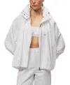 Nocturne Oversized Zip-front Jacket In White