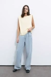 Shop Nocturne Padded Basic T-shirt In Yellow