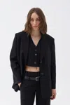 Nocturne Padded Shoulder Blazer Jacket