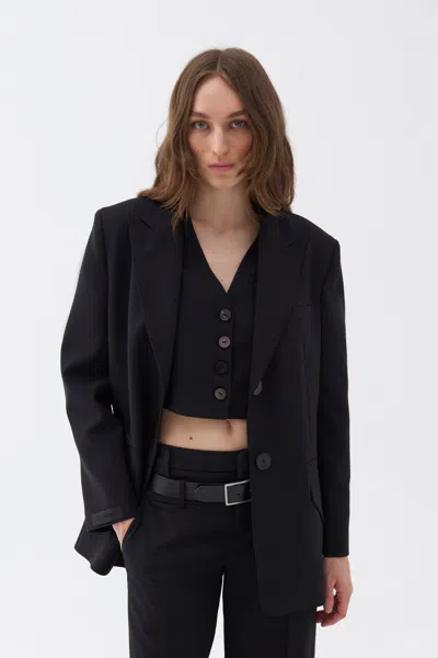 Nocturne Padded Shoulder Blazer Jacket