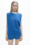 Nocturne Padded T-shirt In Royal Blue