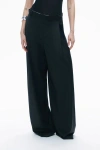 Nocturne Pants With Waist Details In Black