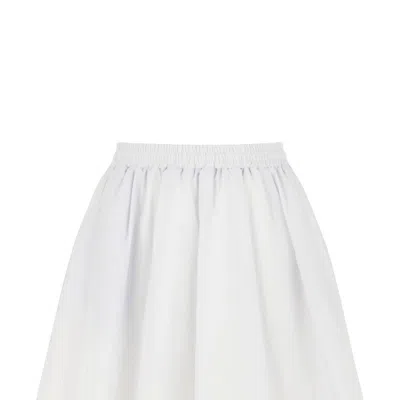 Nocturne Pleated Mini Skirt In White