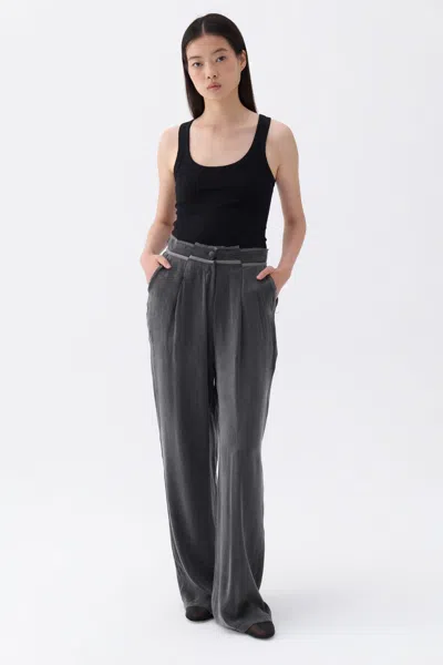 Nocturne Pleated Palazzo Pants In Black