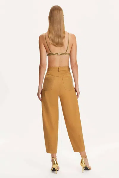 Nocturne Pleated Slouchy Pants In Brown