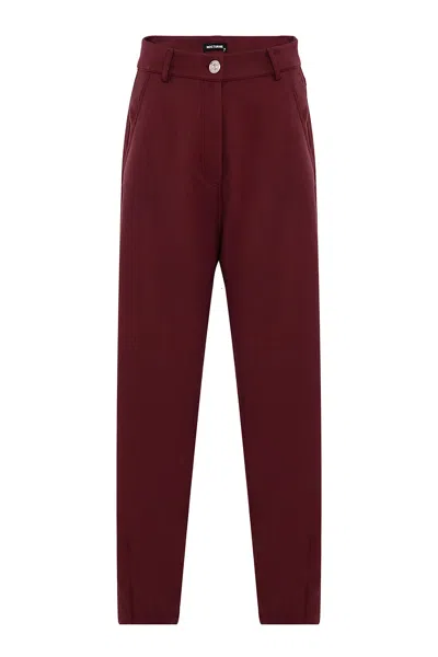 Nocturne Pleated Slouchy Pants In Red