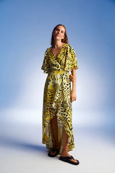 Nocturne Printed Asymmetrical Dress In Multi