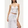 Nocturne Printed Chiffon Bustier In Multi
