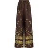 Nocturne Printed Flowing Pants In Multi-colored