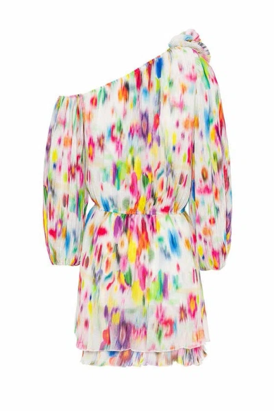 Nocturne Printed Flowy Dress In Multi-colored