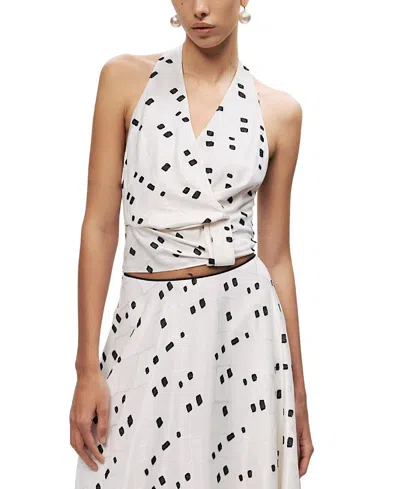 Nocturne Printed Halter Blouse In Multi