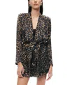 Nocturne Printed Leopard Belted Jacket In Multi
