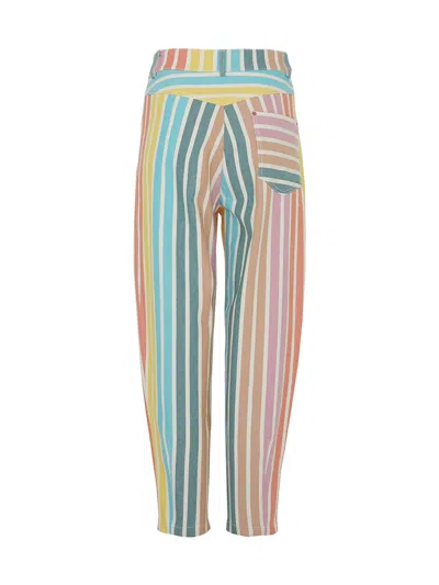 Nocturne Printed Mom Denim Pants In Yellow