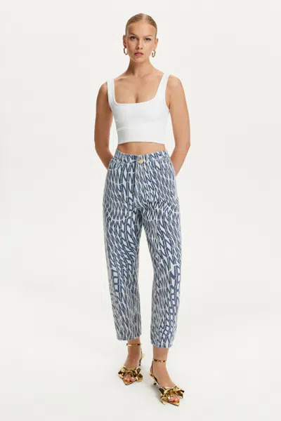 Nocturne Printed Mom Jeans In Multi