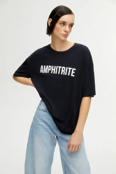 Nocturne Printed Oversize T-shirt In Black
