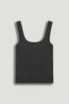 Nocturne Printed Sleeveless Crop Top In Gray